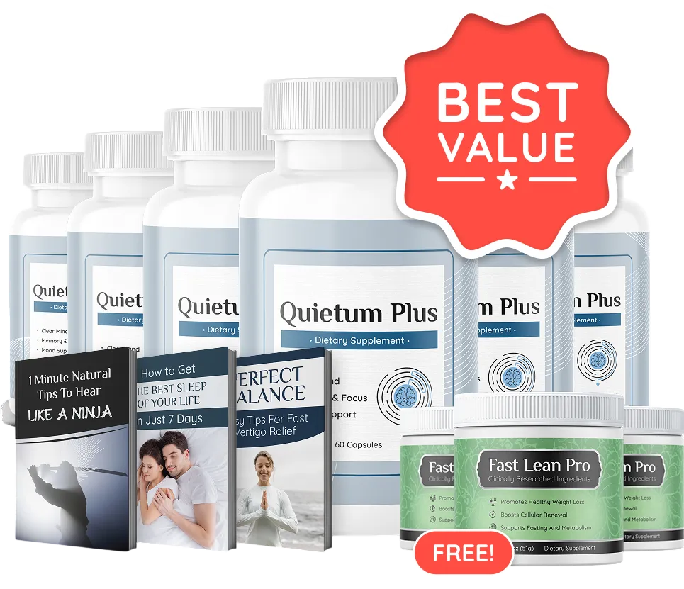 Quietum Plus 6 bottles — best value 180 day supply